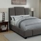 Lawndale Upholstered Bed 300795 in Grey Velvet by Coaster