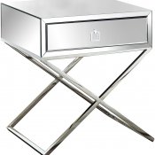 Lynn Side Table 819 in Mirrored Finish by Meridian