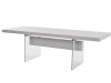 Il Vetro Extendable Dining Table in White by Casabianca