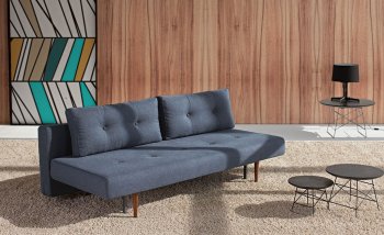 Recast Sofa Bed in Nist Blue Fabric by Innovation [INSB-Recast Nist Blue 515]