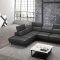 Davenport Sectional Sofa in Slate Grey Leather by J&M