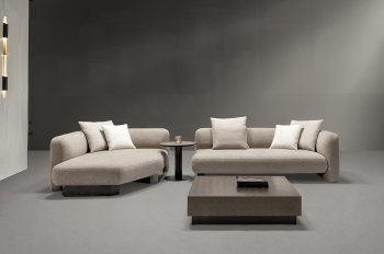 HF5516 Sectional Sofa in Beige Fabric by J&M [JMSS-HF5516]