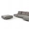 Zip Sectional Sofa in Grey Fabric by VIG w/Moveback Backrests