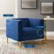 Resonate Accent Chair in Navy Velvet by Modway