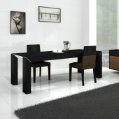 Black Oak Finish Modern Dining Table w/Options