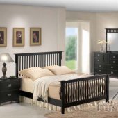 Black Finish Ridgeville Transitional Bedroom w/Options By Acme