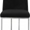 Heidi Dining Chair 728 Set of 2 Black Velvet Fabric by Meridian