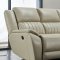 UM014 Power Motion Sofa Beige Leather Gel by Global w/Options