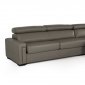 Sacha Sectional Sofa Bed in Dark Grey Full Leather by VIG