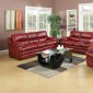 Wilton Sofa & Loveseat Burgundy Leather Match by Mstar w/Options