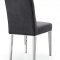 Juno Dining Chair 732 Set of 2 in Grey Velvet Fabric by Meridian