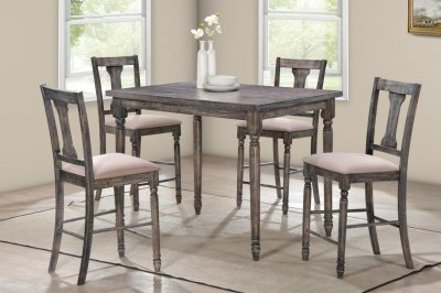 Wallace Dining Set 5Pc 71475 in Weathered Gray by Acme