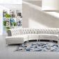 Anabella Sectional Sofa 697 5Pc Cream Velvet Fabric by Meridian