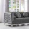 Opal Sofa 672 in Grey Velvet Fabric by Meridian w/Options