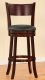 Cherry Finish Traditional Shapel Set of 2 Swivel Pub Chairs