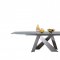 Zara Extendable Dining Table - Casabianca w/Light Gray Glass Top