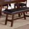 F2271 Dining Set 6Pc in Dark Walnut by Poundex