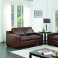 Lonnie Sofa & Loveseat Set in Brown Leather w/Options