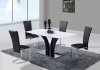 D161DT Dining Set 5Pc w/457DC Black Chairs by Global Furniture