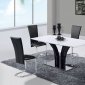 D161DT Dining Set 5Pc w/457DC Black Chairs by Global Furniture