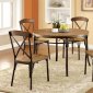 Crosby CM3827RT 5Pc Round Dining Table Set in Bronze