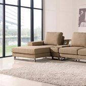 1374 Adele Sectional Sofa in Beige Fabric by At Home USA