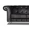 Porta 626BL Sofa in Black Velvet Fabric w/Optional Items