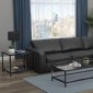 Ontario Sectional Sofa 508960 in Black Leatherette by Acme