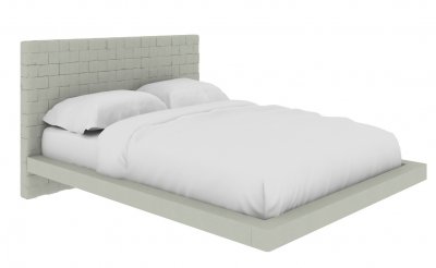 Zack Bed in Gray Leatherette by Casabianca