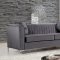 Isabelle 612 Sofa in Grey Velvet Fabric w/Options by Meridian