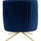 Paloma Accent Chair 585 in Navy Velvet Fabric by Meridian