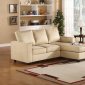 Willa Sectional Sofa in Cream Microfiber by Acme Furniture 55919