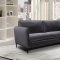 Poppy Sofa 690 in Grey Velvet Fabric by Meridian w/Options