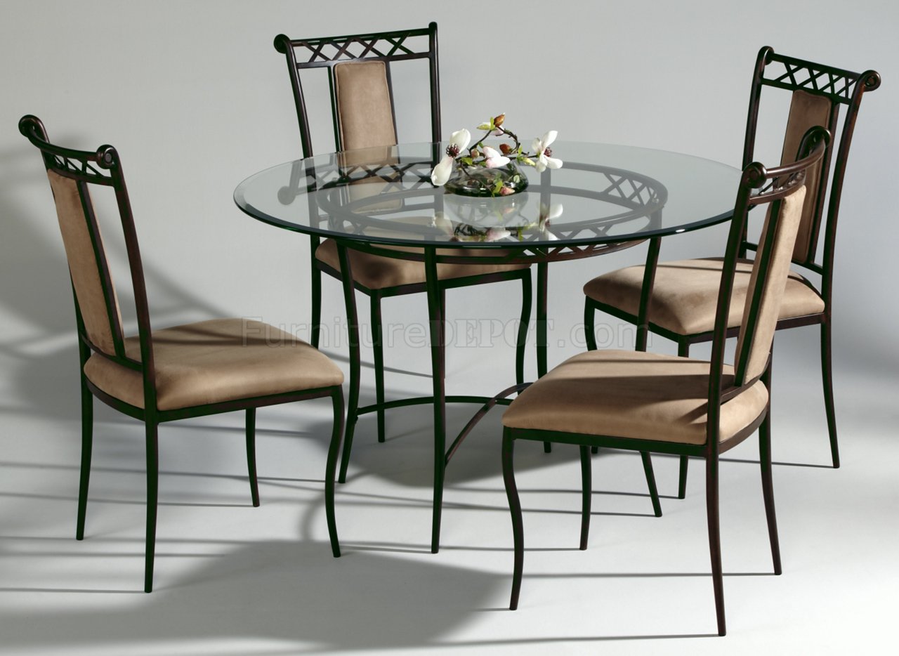 Autumn Rust Metal Classic Dining Table w/Optional Chairs