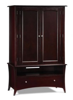 Cappuccino or Beachwood Finish Modern Two-Door Armoire [LSA-234]