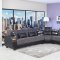 Molina Sectional Sofa Bed in Gray Fabric by Casamode w/Options