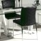 Clear Glass Top & White Base Modern Dining Table