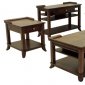 Castered 3Pc Cocktail Table Set w/Optional Sofa Table