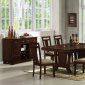 Dark Cherry Modern Dining Table w/Optional Side Chairs & Server