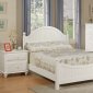 White Contemporary Kids Twin or Full Bed w/Optional Casegoods