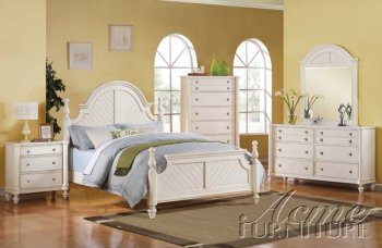 Antique White Finish Classic Coastal Lighthouse Bedroom By Acme [AMBS-20260 Coastal Lighthouse]