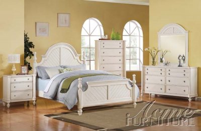 Antique White Finish Classic Coastal Lighthouse Bedroom By Acme