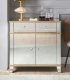 Osma Console Table 97432 in Mirror & Gold by Acme