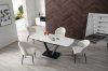 109 Dining Table White by ESF w/Optional 2107 Chairs