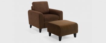 Brown Fabric Modern Marietta Club Chair w/Optional Ottoman [ARCC-Marietta-Brown]