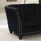 Abercarn Sofa CM6986 in Black Flannelette Fabric w/Options