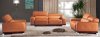 2766 Sofa in Orange Genuine Leather by ESF w/Options