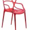 Milan Set of 4 Dining Chairs MW17TR in Red by LeisureMod