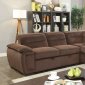 Felicity Sectional Sofa CM6521BR in Brown Chenille Fabric