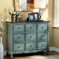 Orofino Accent Hallway Chest CM-AC147 Distressed Teal & Cherry